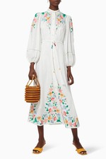 Zimmermann Fiesta Appliqué Midi Dress Size 2