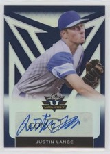 2020 Leaf Valiant Portrait Blue Prismatic 41/50 Justin Lange #PA-JL1 Auto 1b8