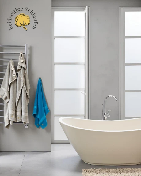 Harmatex Handtuchset 4 tlg. 550 g/m2 100% Bio-Baumwolle 2X70X140+50X100 Türkis - Bild 3 von 4