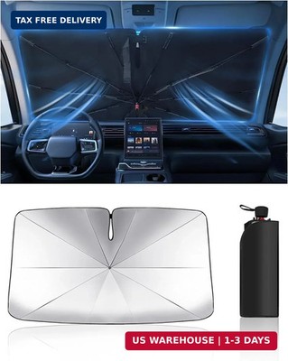 Windshield Sun Shade Umbrella for Car, Foldable Car Windshield Sunshade UV Block