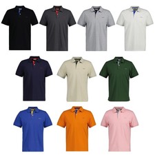 GANT Mens Polo Shirt - Regular Contrast Pique Rugger, Button Row, Cotton St