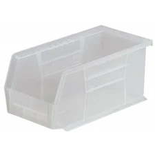 Akro-Mils 30230Sclar Hang & Stack Storage Bin, Plastic, Clear, 5 In H, 5 1/2 In