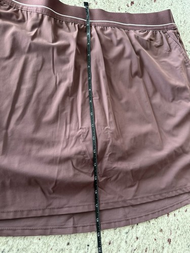 Soybu Brown Athletic Skort XL Pull-On Elastic Waist Pockets Zip Pocket - Picture 7 of 8