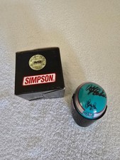 Richard Petty STP 25th Anniversary Simpson Mini Helmet Signed by Bobby Hamilton