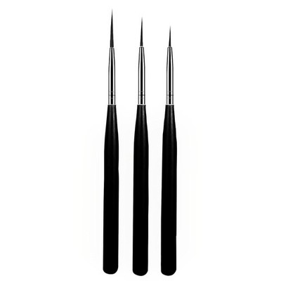 Professionelle Nageldesign-Pinsel Set für Nail Art Salon Schwarz