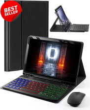 Samsung Galaxy Tab A9 11" Keyboard Case Backlit Mouse Pencil Holder Black - US