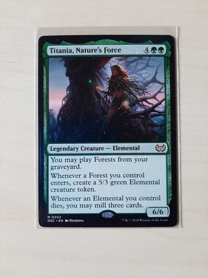 Magic Gathering Duskmourn Commander Titania, Nature's Force / Kraft der Natur