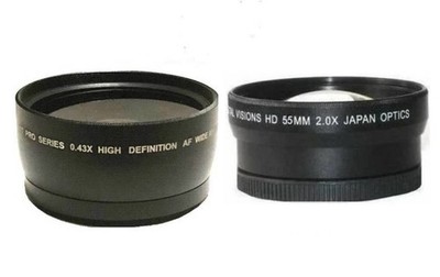 Wide Angle & Telephoto Lens For Canon EOS M50 Mark II with 15-45mm Lens