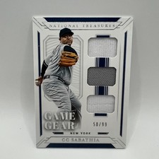 2019 Panini National Treasures Game Gear CC Sabathia #CS /99 NYY