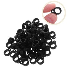100 Pcs Anti-lost Silicone Rubber Rings Holder Hand Wrist Strap Lanyard