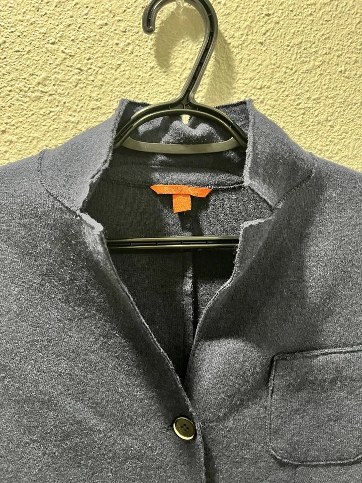 Cárdigan Blazer Suéter BARENA Venezia Hombres Azul Marino Lana Tejido con Botones Talla 42 Foto 4 de 4