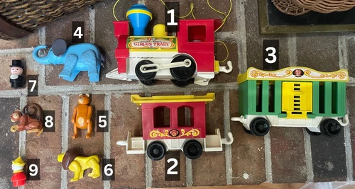 1973 Fisher Price Circus Train 991 Vintage Pieces (You Choose)