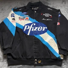 Vintage Pfizer Roush Racing Jacket Men 2XL Mark Martin NASCAR Winston Cup Series