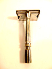 older steel colored Gem Micromatic safety razor; made in USA