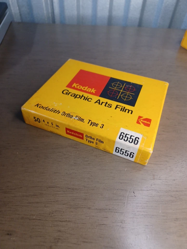 4x5 [ 50 ]Kodak Kodalith Ortho Film 6556 Type 3 Graphic Arts B & W  Exp.1976 New - Image 4 of 4