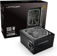 LC6550M Alimentatore PC 550W, ATX Completamente Modulare, 80 plus Gold Serie Mod