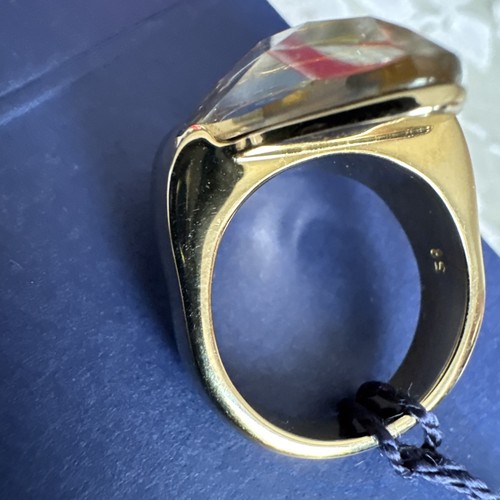 Swarovski Champagne Oval Crystal Helios Ring Womens 58 - 957054 from 2009 - Picture 3 of 12