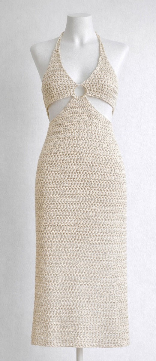 ivory crochet maxi dress Ivory Oceanic Dream Crochet Maxi Dress