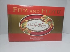 VTG Fitz & Floyd " Bountiful Holiday Sentiment Tray "Count Your Blessings" 2013