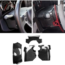 Real Carbon Fiber Steering Wheel Base Cover Trim For Nissan Gtr R35 2009-2016