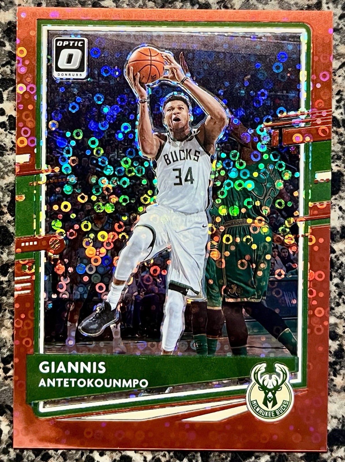 2020-21 Panini Donruss Optic Red Fast Break Prizm /85 Giannis Antetokounmpo #29