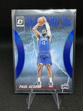 2023 Donruss Optic Basketball Paul George Raining 3s Blue /49 #6 Clippers
