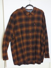 Levi's Classic Workers Overshirt Men's 3XL Relaxed Fit Flannel Red/Brown Plaid