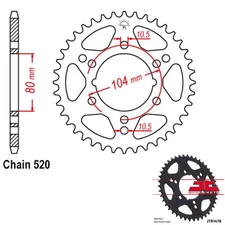 JT Sprockets Steel Rear Sprocket-36T for 1984-1985 Kawasaki KXT250 Tecate ATV