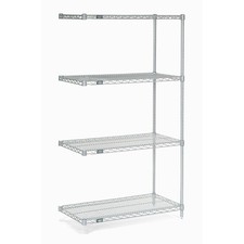 Nexel Chrome Wire Shelving Add-On 24"W X 14"D x 63"H