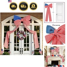 4th of July Decorations Outdoor - 6.5FT Giant Patriotic Bow - Fourth of July ...