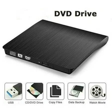 USB External Optical Drive DVD/CDRW Desktop Laptop Universal Slim CD Burner