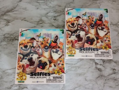 (Bundle) 2 NIB Howard Robinson 50 Piece 3D Effects Puzzles Dogs Taking Selfie