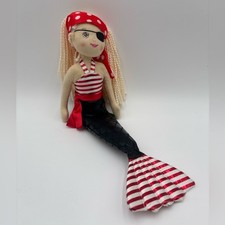 Ganz Pirate Mermaid 18" Doll Plush Red Bandana Striped Tail Soft Toy