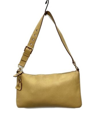 PRADA                    Leather Shoulder Bag yellow