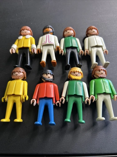 Vintage Set Of 8 Playmobil Bearded Men