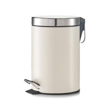 Zeller Pedal bin 3l of Metal in Cream, 3 Litre Cream 3 Litre
