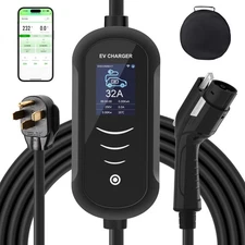 Level 2 EV Charger W/ 25ft Cable Portable 240V EVSE SAE J1772 EV Car Charger