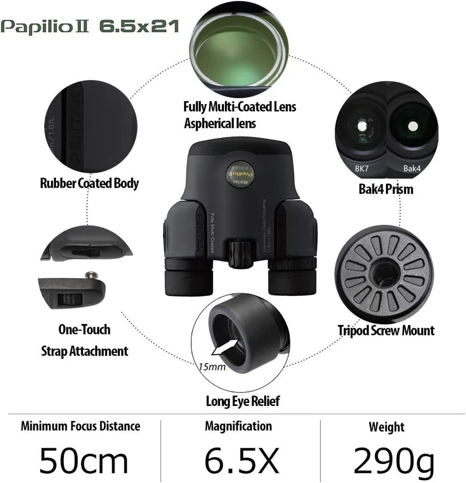 Binoculars 6.5x21 Compact Waterproof Multi-Layer Coated for Outdoors - Image 4 of 4