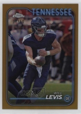 2024 Topps Chrome Gold Refractor 31/50 Will Levis #188 8d2