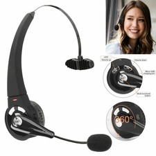 Bluetooth Headset Truck Driver Noise Cancelling Over-Head Wireless Headphones