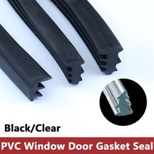 PVC Window Door Gasket Seal Draught Seal Protection Frame Profile Black/Clear
