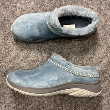 Merrell Mules Womens 6.5 Blue Fur Lined Encor...