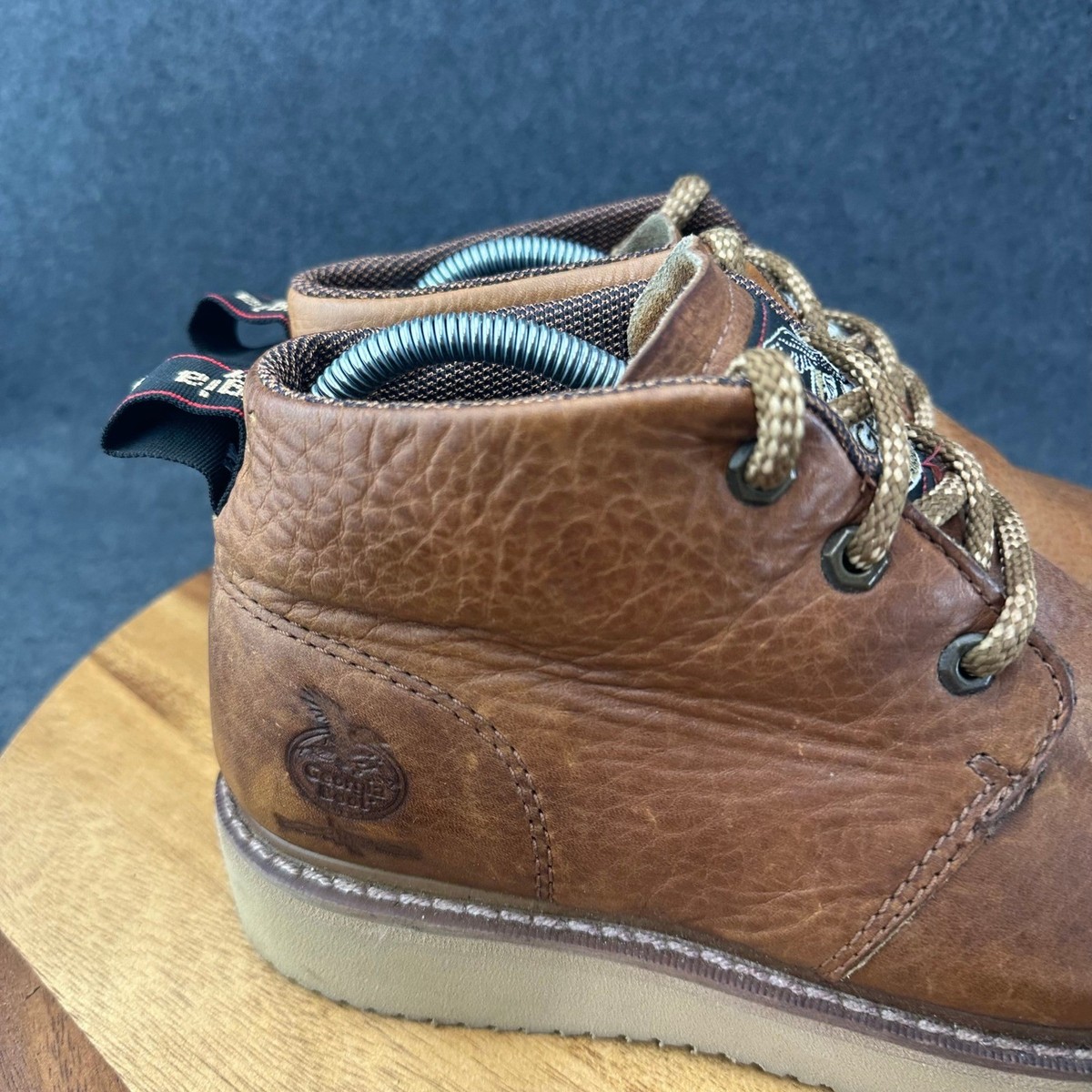 Georgia Boot Mens GB1222 5 Inch Chukka Wedge Brown Leather Boots Size 7 M Georgia Boot Men main image 3