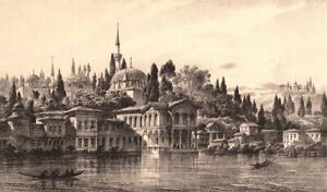 istanbul eyup sultan mosque palace old 1800s ottoman architecture art print ebay