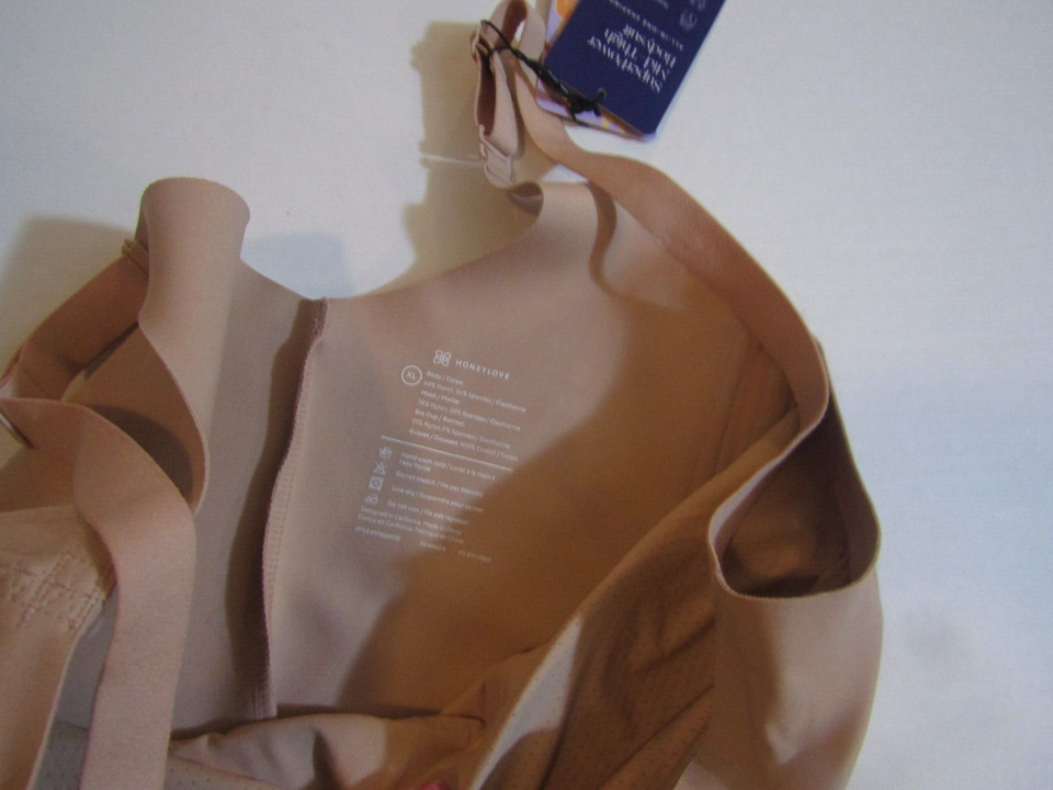 New Women's HONEYLOVE Beige Mid Thigh Bodysuit Size XL Sand eBay