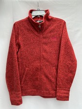 The North Face Fleece Jacket Red Tartan Accents Size Womens Medium M