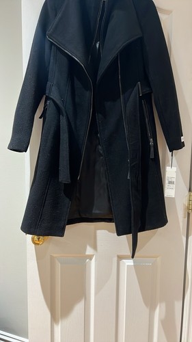 Calvin Klein Womens Wool Blend Belted Wrap Coat NWT PS - Picture 3 of 18