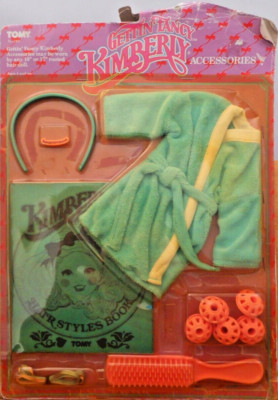 Tomy Getting Fancy Kimberly Doll Outfit Bath Time & Hair Access Set 1984 #2101