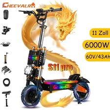 Cheevalry S11 PRO E-Scooter 8000W Electric Scooter 85KM/H 11" Off-Road 60V 43AH