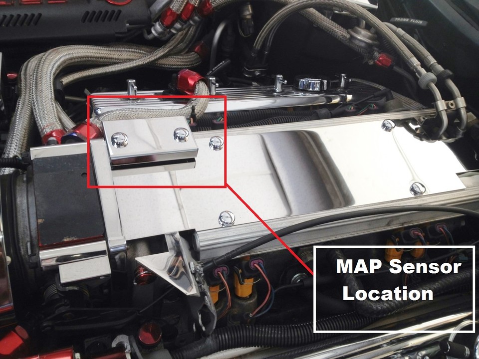 Impala SS LT1 1994-1996 Gloss Black Aluminum MAP Sensor Cover engine ...